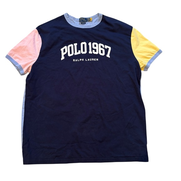 Polo Ralph Lauren Classic-Fit Oversized Logo T-Shirt Cruise Navy Multi, Sz XL - Picture 8 of 12